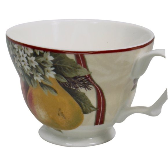 Yuletide Celebration Fine China Footed Porcelain Cup by 222 Fifth EUC - Picture 3 of 10